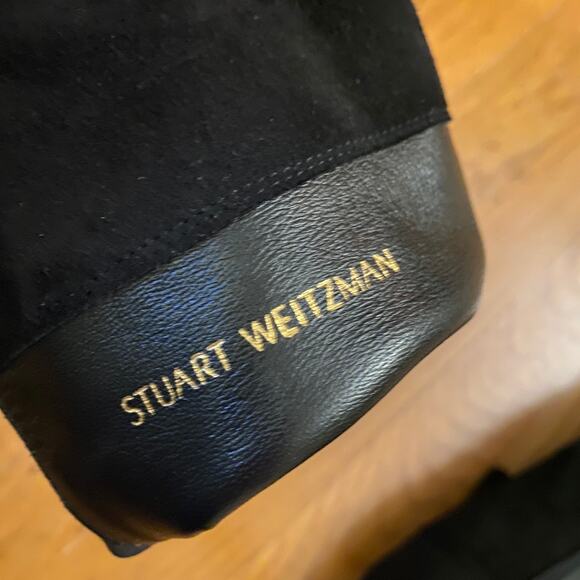 Stuart Weitzman 5050 Over The Knee Black Suede Boots 7.5 - Picture 5 of 7